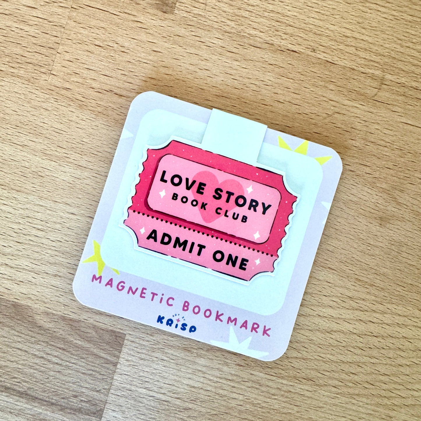 Magnetic Bookmark - Love Story Book Club Ticket