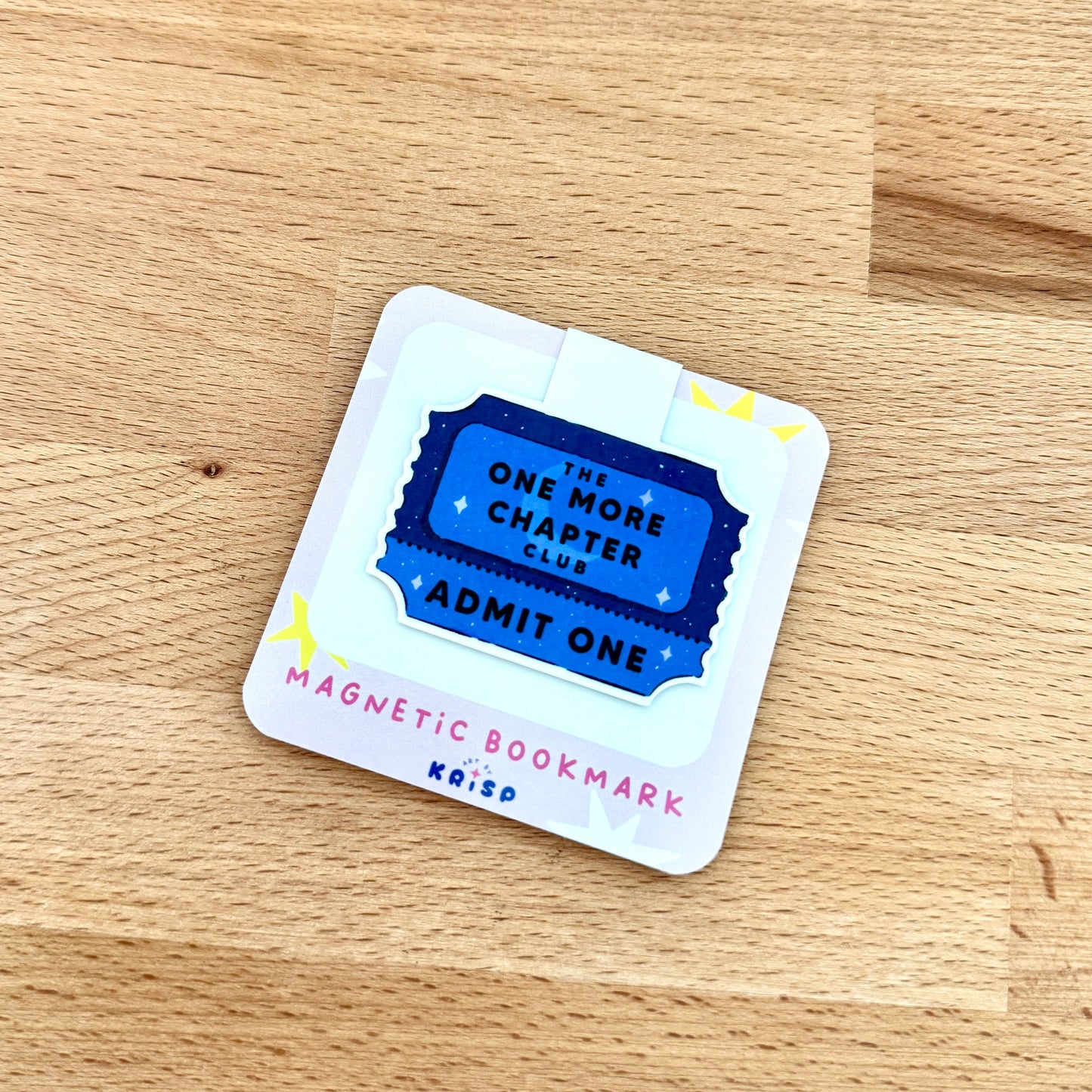 Magnetic Bookmark - One More Chapter Book Club Ticket