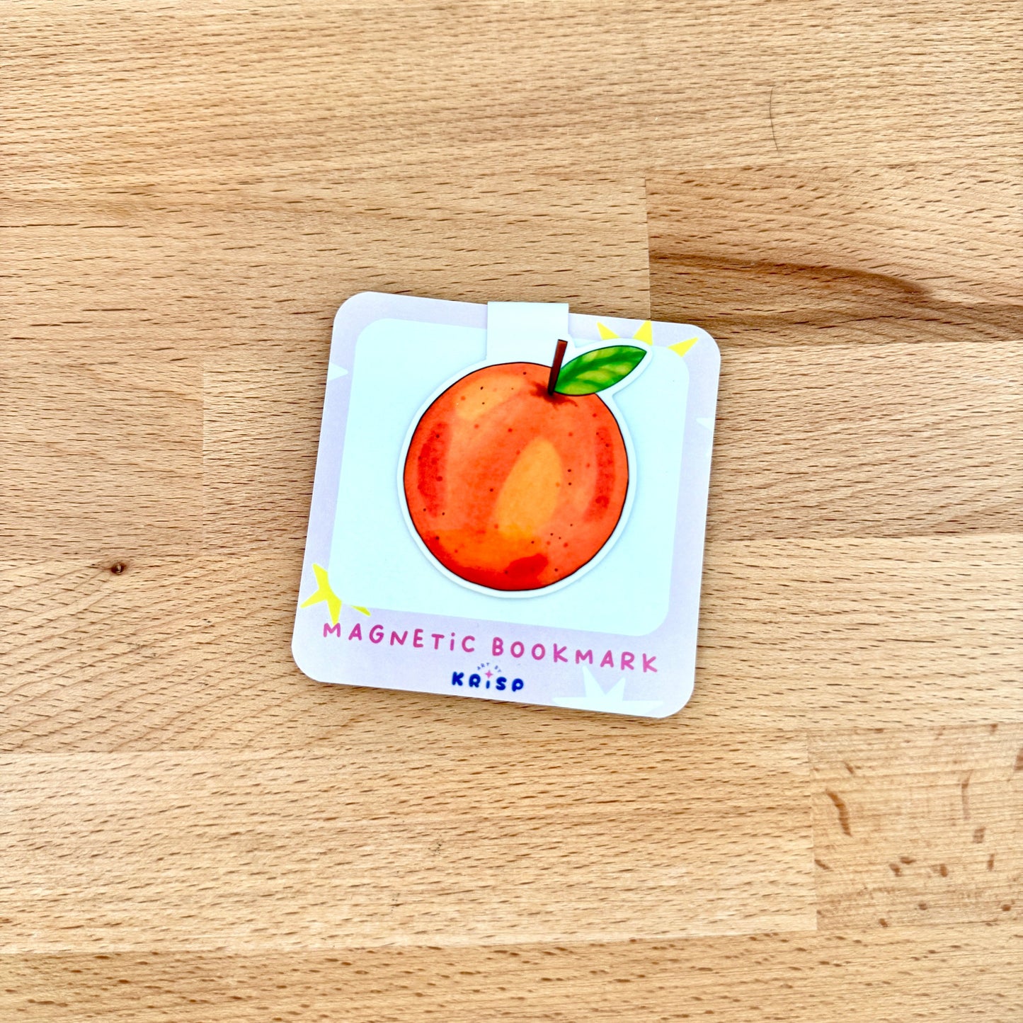 Magnetic Bookmark - Orange