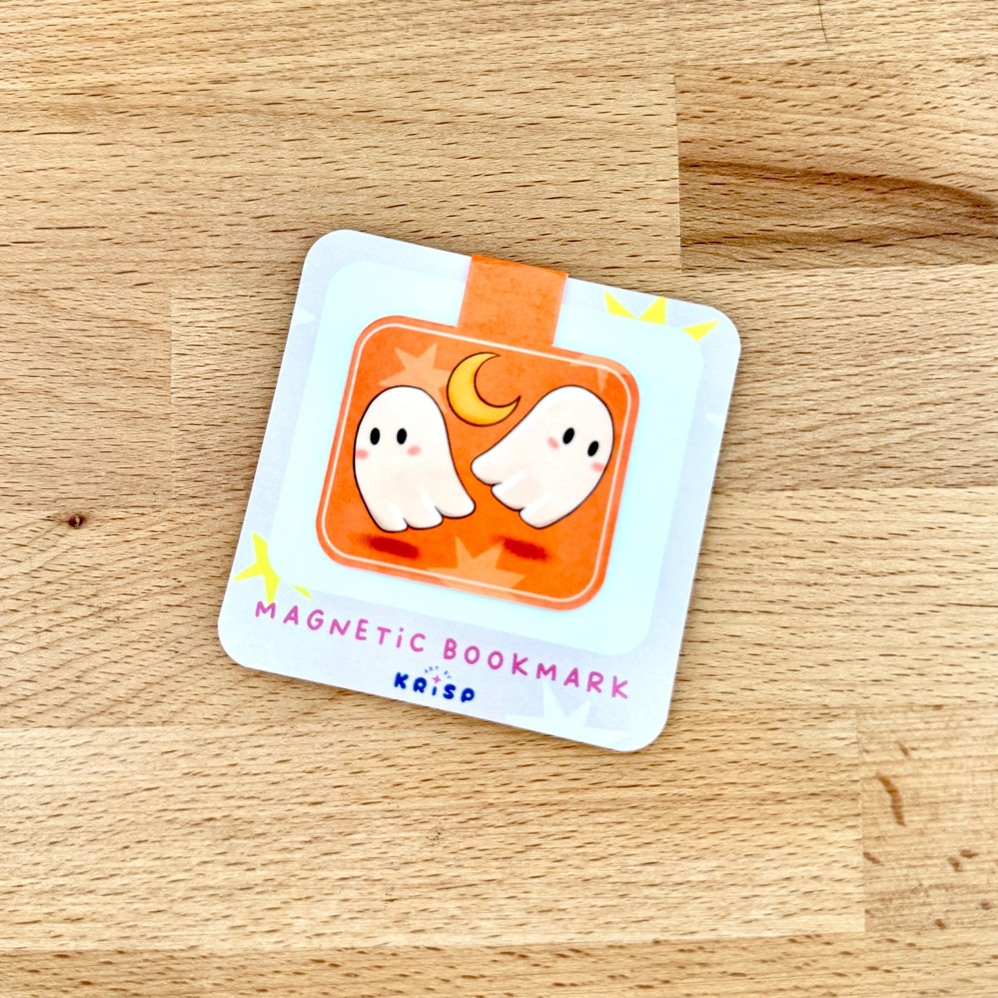 Magnetic Bookmark - Orange Ghosts