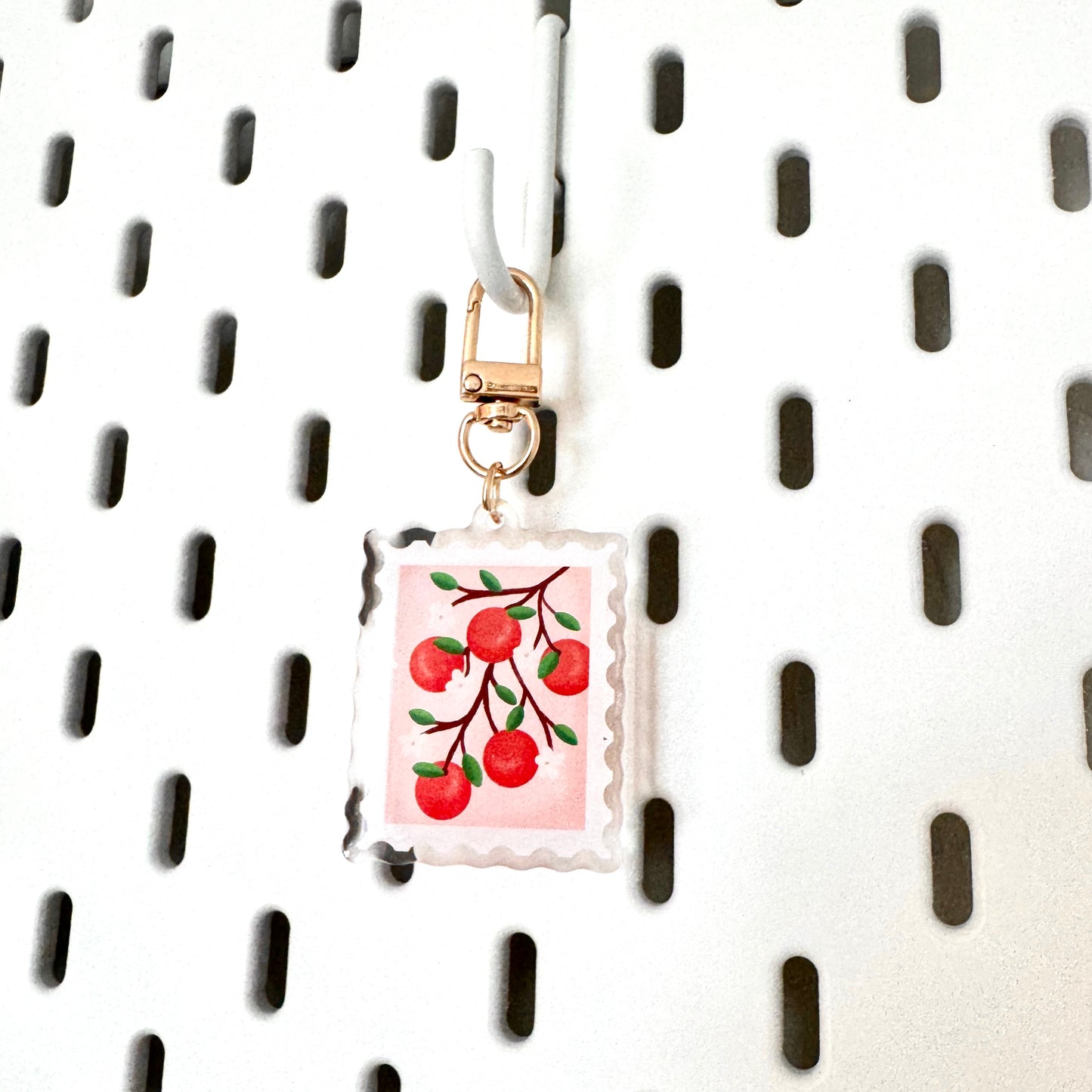 Orange Stamp Keychain