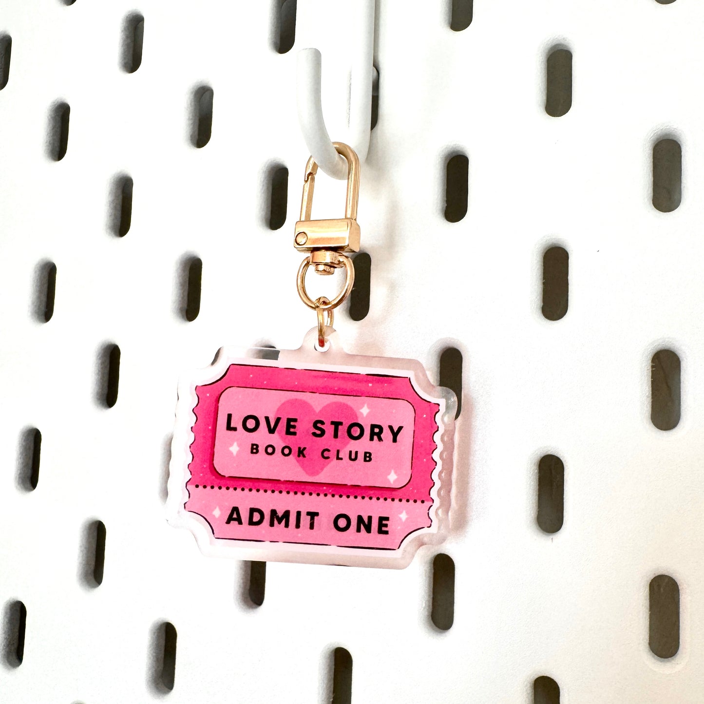 Love Story Book Club Keychain