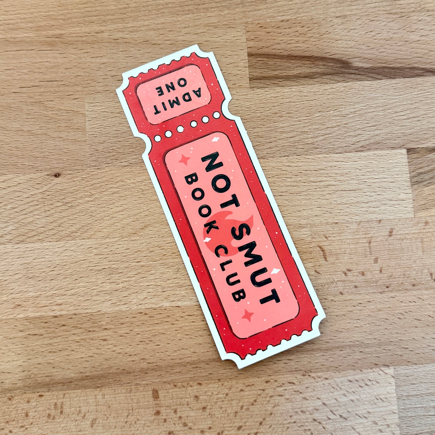 Paper Bookmark - Not Smut Book Club Ticket