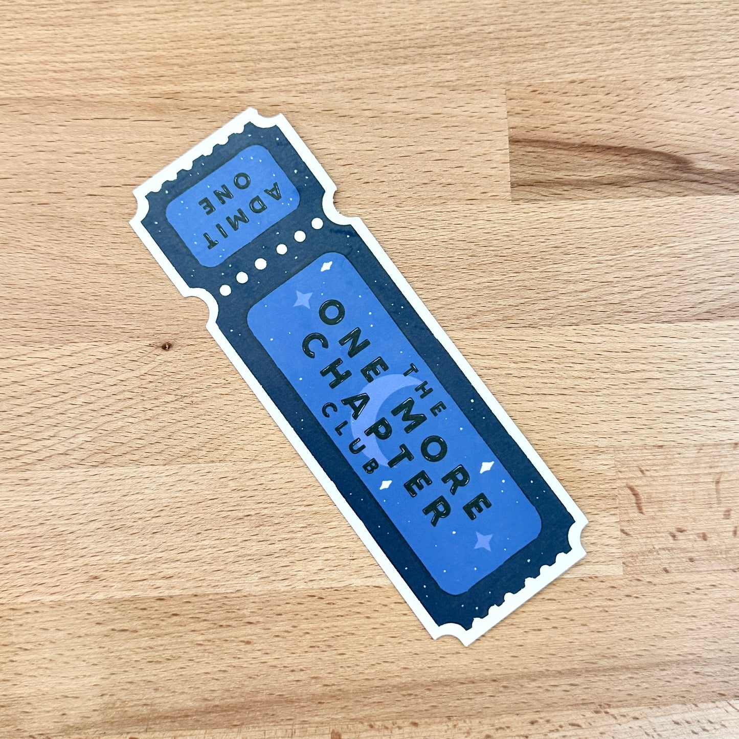 Paper Bookmark - One More Chapter Book Club Ticket