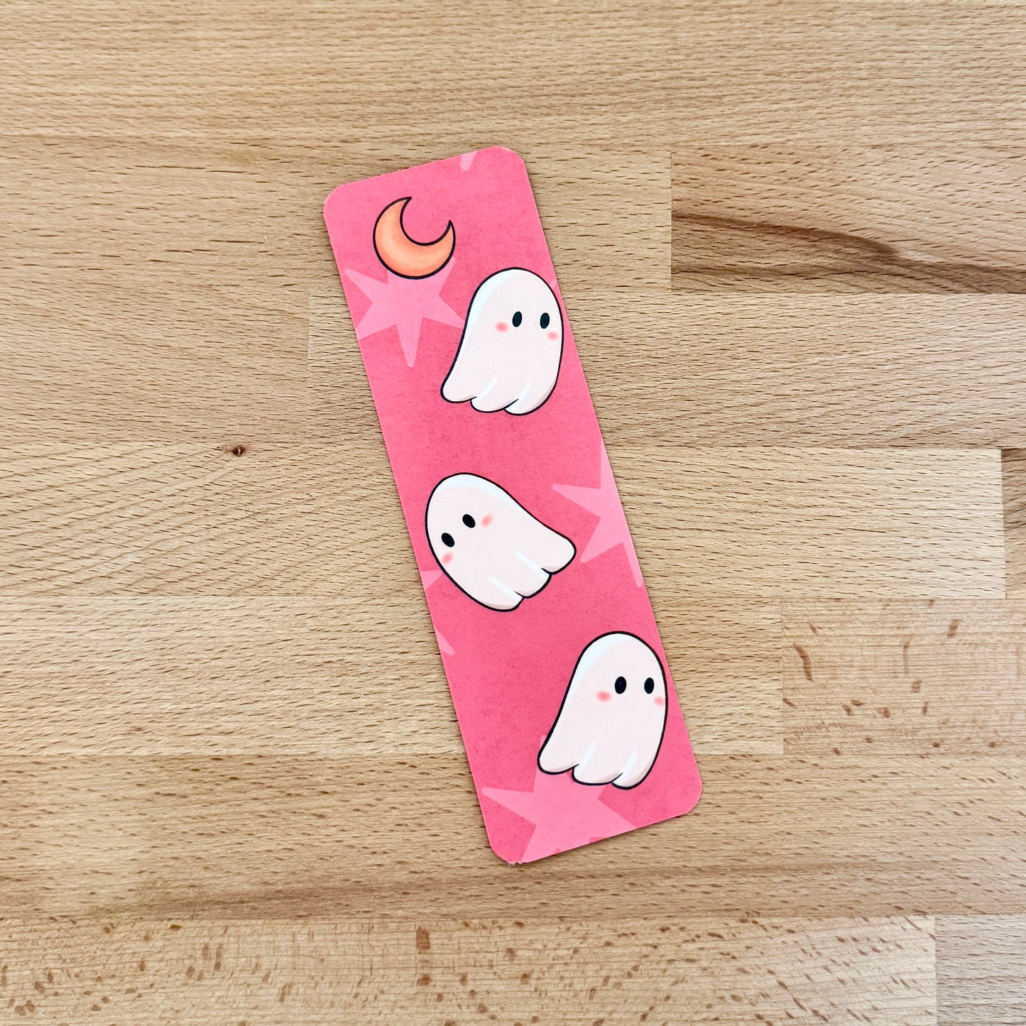 Paper Bookmark - Pink Ghosts