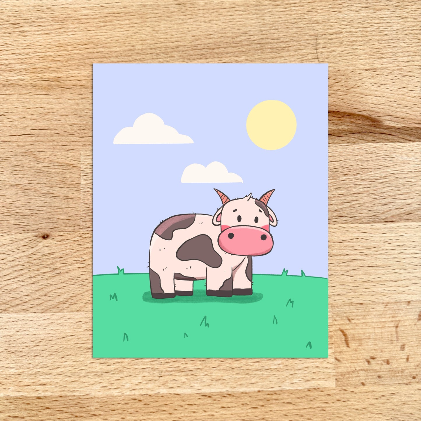 Cute Cow Mini Print (5x7)
