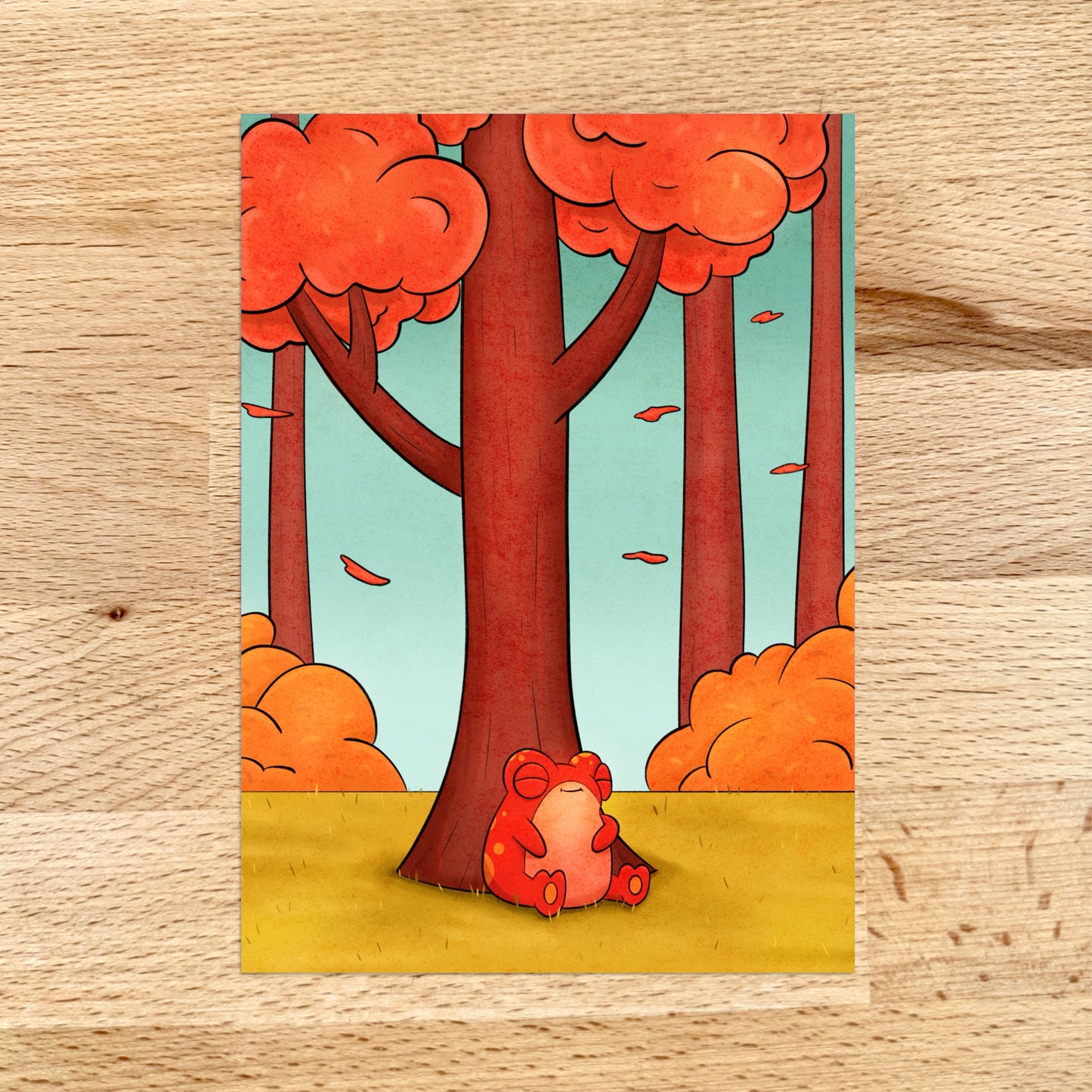 Serene Red Frog Mini Print (5x7)