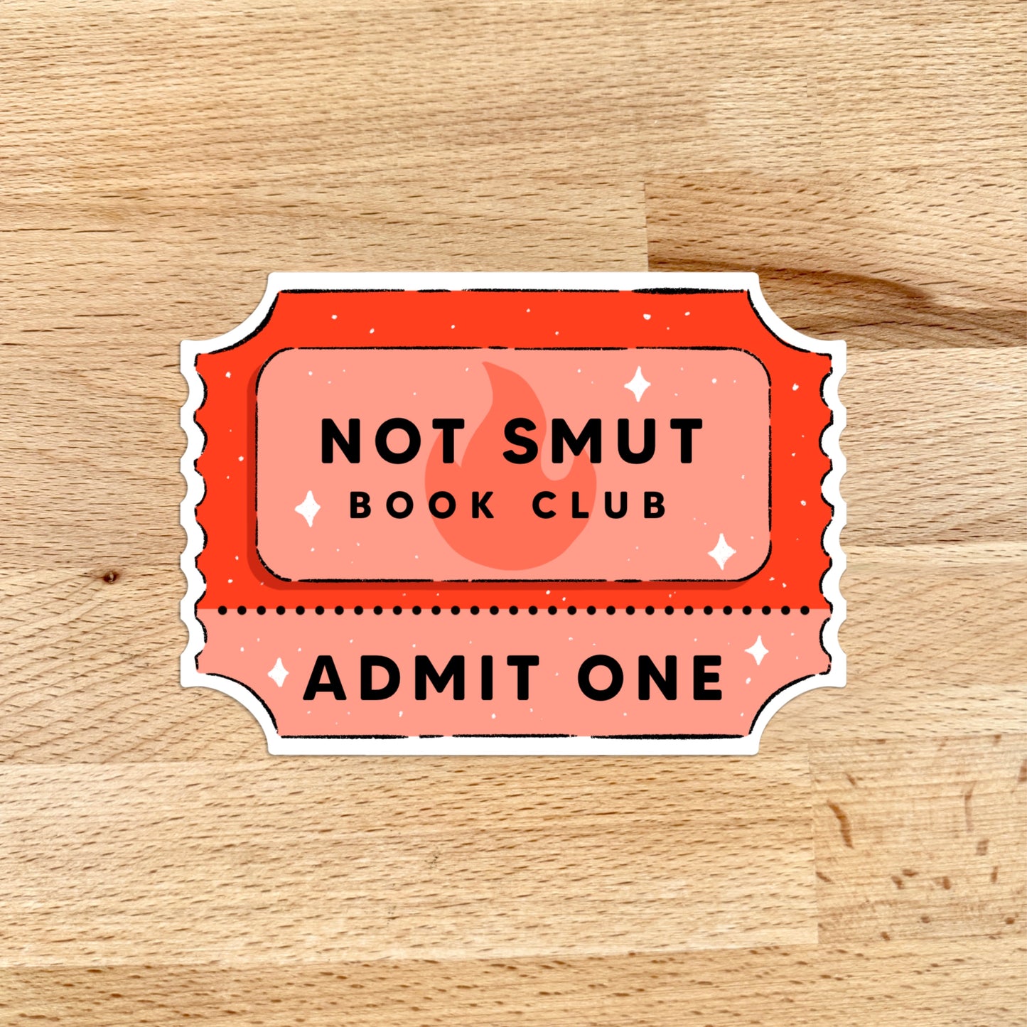 Sticker - Not Smut Book Club Ticket