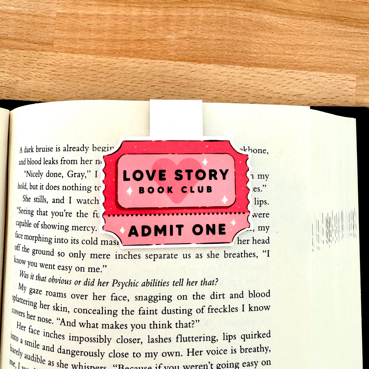 Magnetic Bookmark - Love Story Book Club Ticket