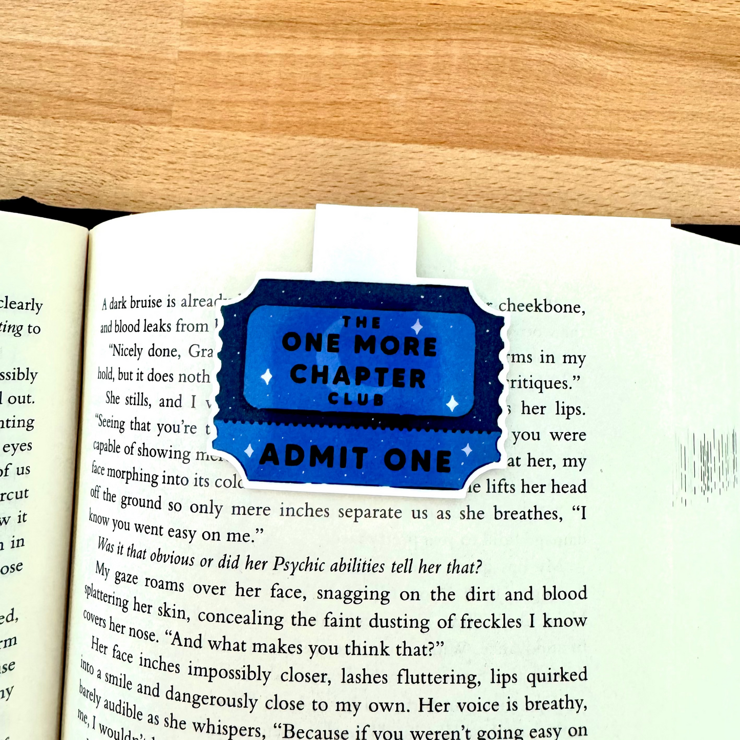 Magnetic Bookmark - One More Chapter Book Club Ticket