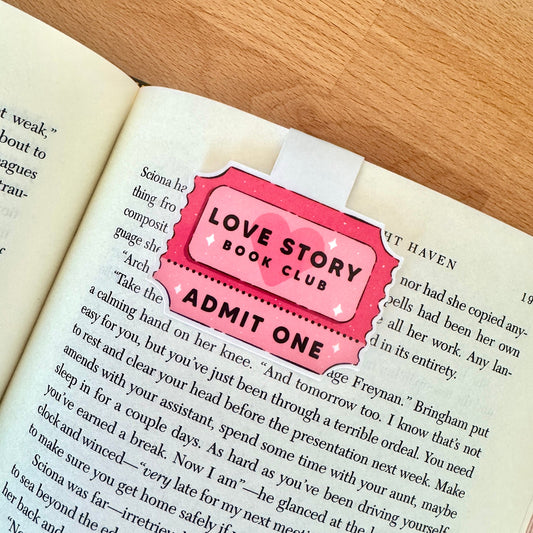 Magnetic Bookmark - Love Story Book Club Ticket