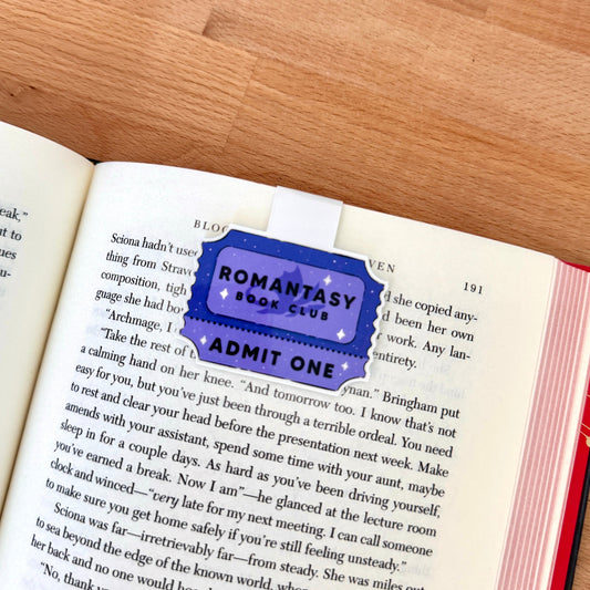 Magnetic Bookmark - Romantasy Book Club Ticket