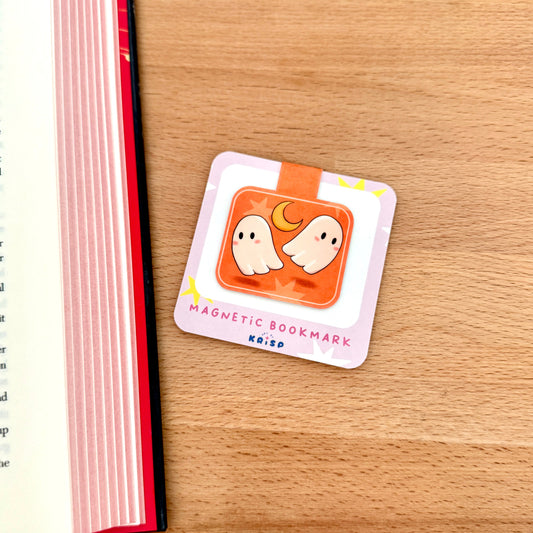 Magnetic Bookmark - Orange Ghosts