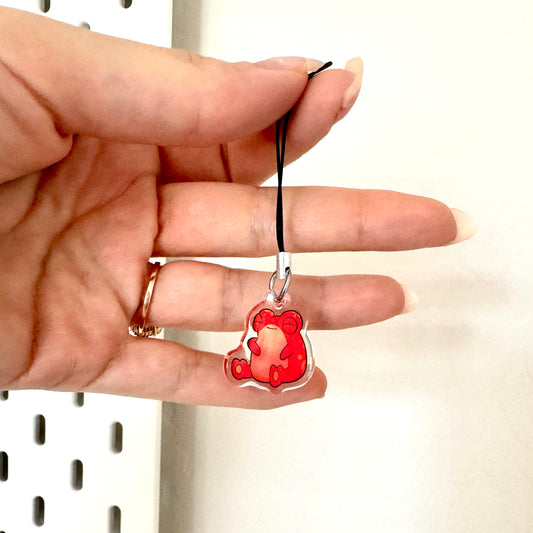 Red Frog Phone Charm