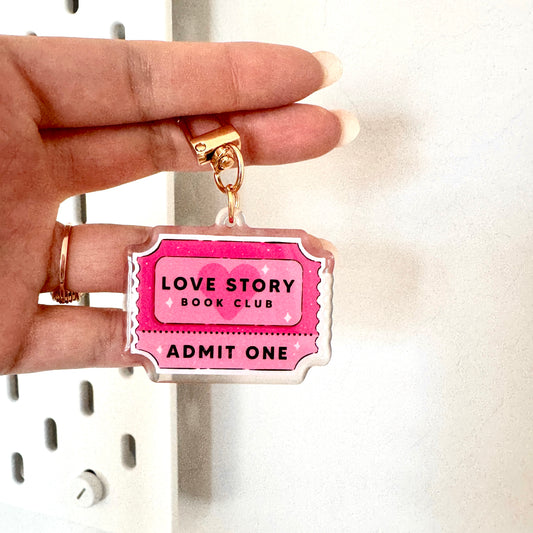 Love Story Book Club Keychain