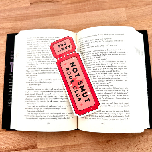 Paper Bookmark - Not Smut Book Club Ticket