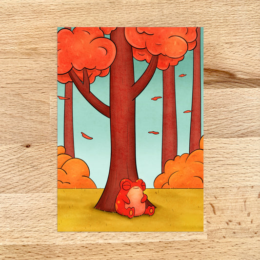 Serene Red Frog Mini Print (5x7)