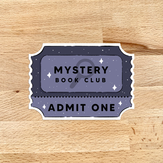 Sticker - Mystery Book Club Ticket
